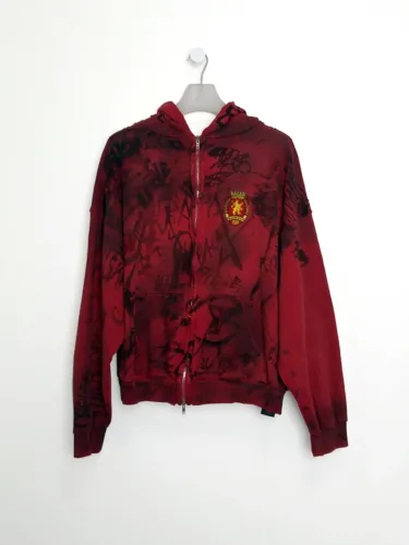 moletom balenciaga skater zip up - vermelho