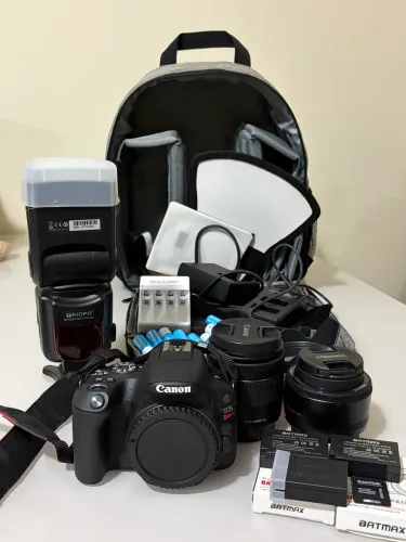 CANON EOS REBEL SL2 + KIT COMPLETO DE ACESSÓRIOS