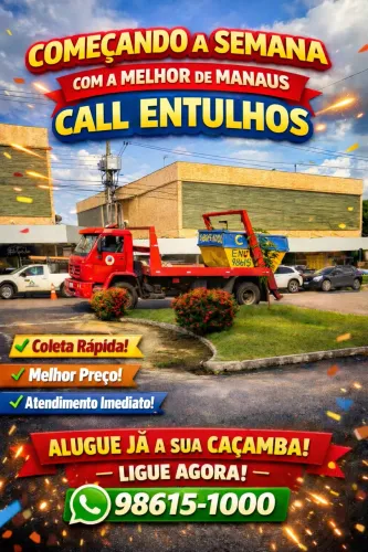 Alugue sua caçamba de entulho em Manaus com rapidez e segurança!