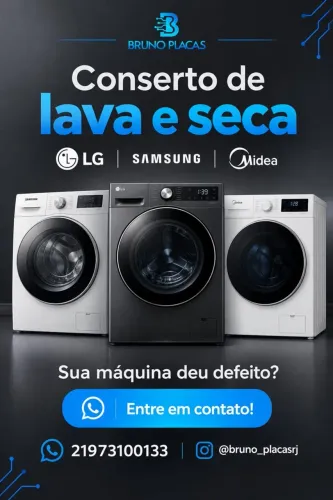 Conserto de máquina de lava e seca Samsung, Lg e Midea