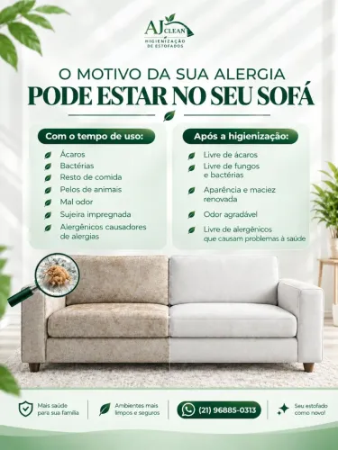 Limpeza de sofá Jacarepaguá, grajau, anil, barra da tijuca