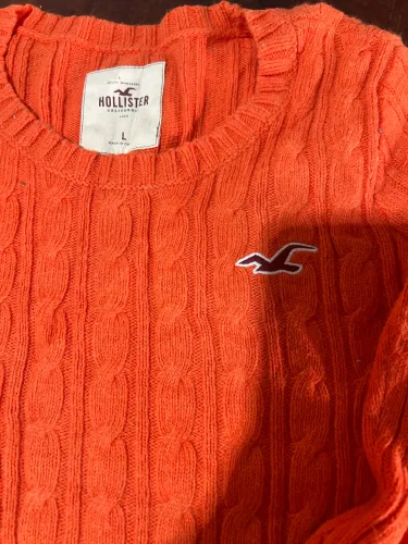 Blusa de lã laranja Hollister 