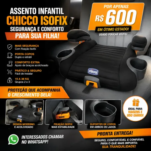 Assento Criança Chicco Gofit Isofix para Carro