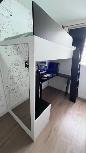 Móvel planejado cama+cabideiro+mesa de escritório 