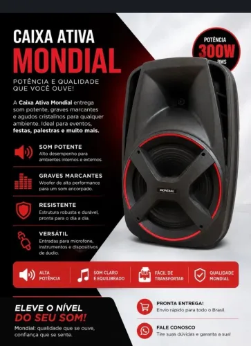 Caixa de som mundial 550 w