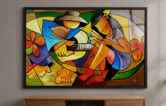 Quadro pintado a mao