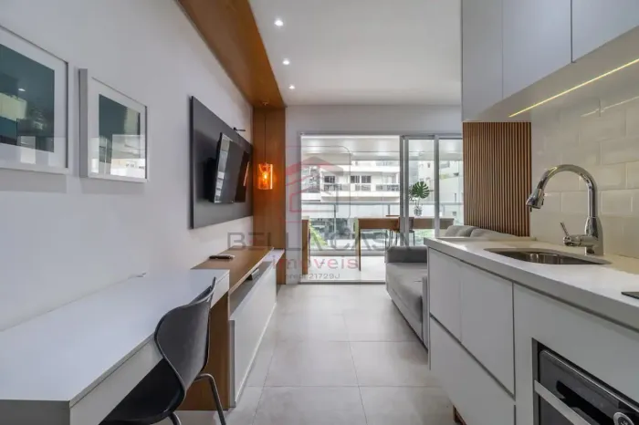 Maravilhoso studio - Rua Augusta - 35 m² - Porteira Fechada, 1 vaga de garagem,