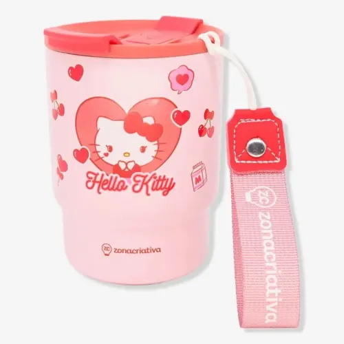 Copo Térmico 400ml - Hello Kitty - Com Tampa - ZONA CRIATIVA