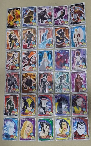 CARDS - COLEÇÃO COMPLETA DE CARTAS WOLVERINE E OS X-MEN ? ELMA CHIPS ? (30 CARDS/CARTAS)<br>