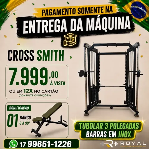 Cross Smith - Equipamento para Academia - Exercício - Musculação