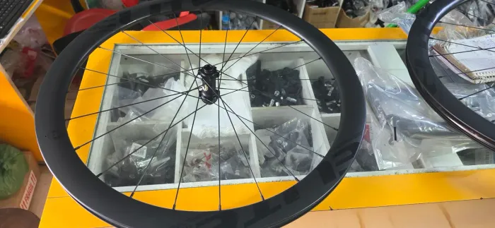 Rodas elitewheels 45mm freehub hg shimano, freio a disco semi zero