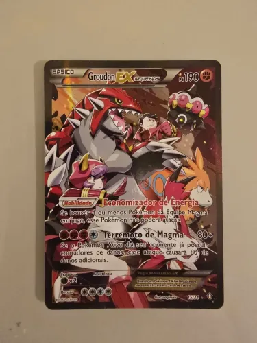 Carta pokemon Groudon Ex (15/34) estado HP 50% abaixo da liga(disponível para negociar)