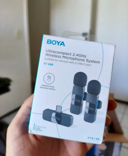 Microfone de lapela Boya v2