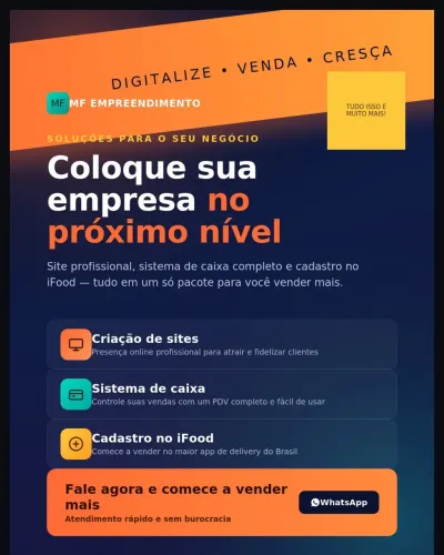 Site, Sistema de Caixa e Cadastro no iFood - Tudo pra sua Empresa