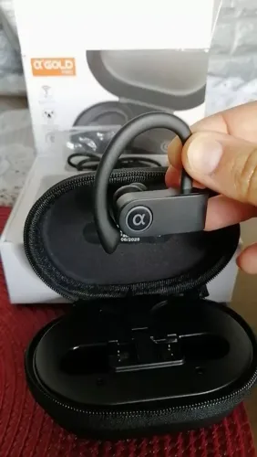 Fones de Ouvido sem fio bluetooth redução ruído Sport gancho esporte V5.4 IPX5 prova agua