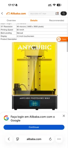 Impressora 3D Anycubic M3 MAX Resina
