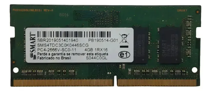 Memoria Notebook Smart 4gb Ddr4 Pc4-2666v
