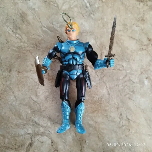 ?Boneco Galan Seven Towns 1984 Completo Com Espada Escudo Antena Vintage