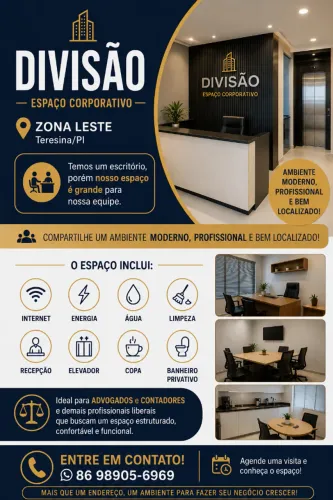 Divisão de Espaço para Advogados e contadores Teresina