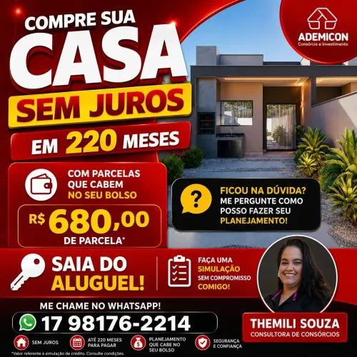 Compre sua casa SEM JUROS!
