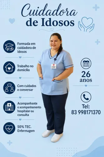 Trabalho com cuidados e acompanhamento do idoso 