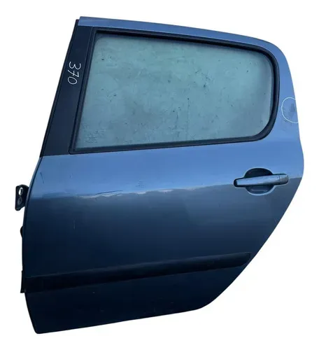 Porta Peugeot 307 2007/2008 Traseira Esquerda Azul Avariada Traseira Esquerda Azul