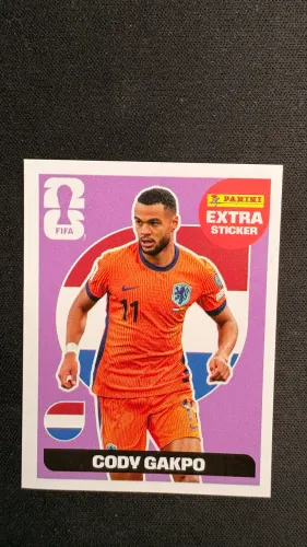 Figurinha Legend - Copa do Mundo 2026 - Cody Gakpo - Holanda - Roxo - Original
