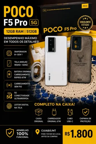 Poco F5 Pro 12gb ram / 512gb memória
