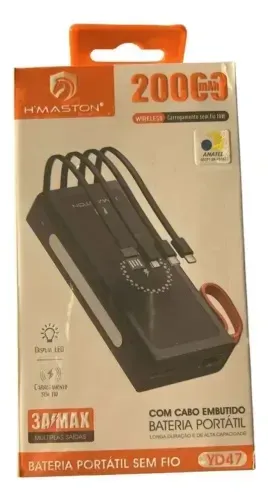 Carregador Turbo Power Bank Hmaston Yd D47 20000 Mah