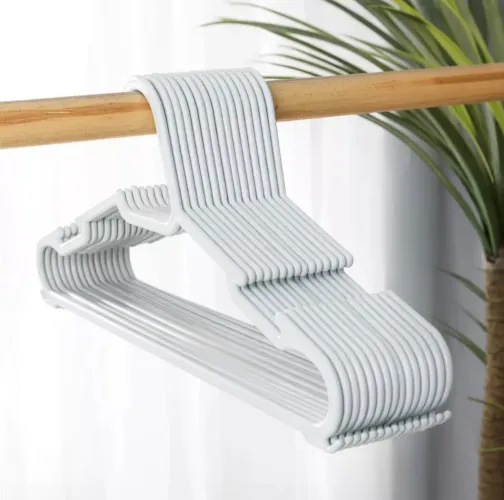 Kit 95 Cabides Brancos Adulto Reforçados - Ótimo Estado | R$ 60
