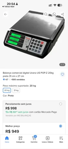Balança digital comercial