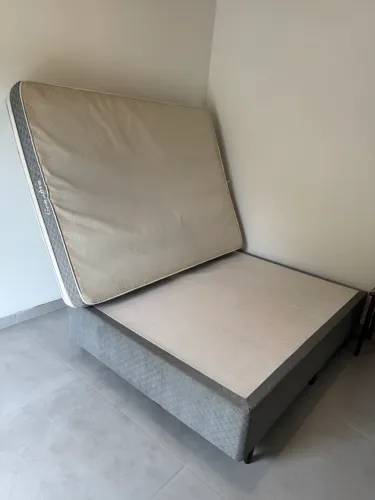 Cama de casal box e colchão