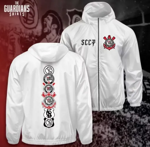 Casaco Corinthians estilo quebra vento
