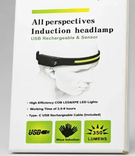 Lanterna de Cabeça USB