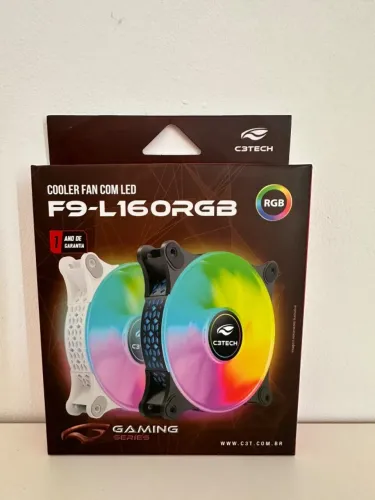 O Ventoinha C3Tech F9-L160BK RGB 12cm Gaming 9 Lâminas
