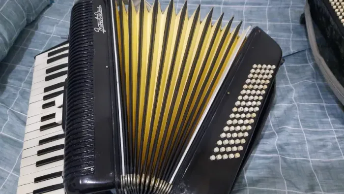 acordeon 80 baixos afinado microfonado em otimo estado
