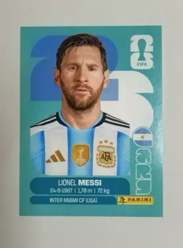 Figurinha Lionel Messi Panini Da Copa Do Mundo 2026