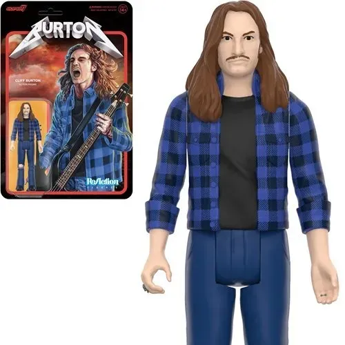 Super7 Cliff Burton (Flannel) ReAction 3.75 polegadas Action Figure