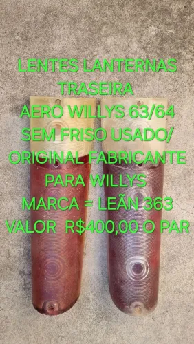 LENTES LANTERNAS TRASEIRA AERO WILLIS 