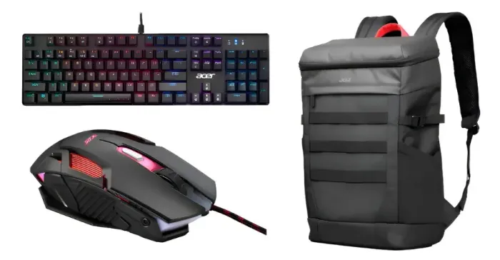 Kit Gamer Acer Mouse + Teclado + Mochila Preto