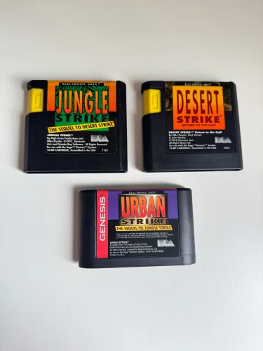 Trilogia strike mega drive genesis original Jungle, Desert e Urban Strike