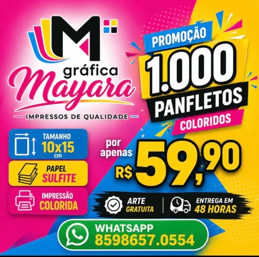 Panfletos 1.000 unidades valor 59,99