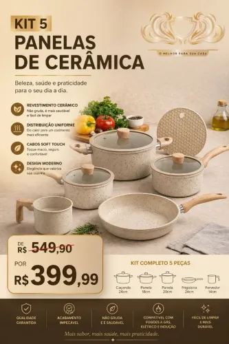 Panelas de cerâmica e Air Fryer