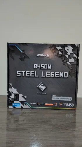 Placa de mãe asrock B450 steel legends 