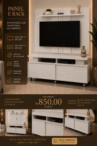 Rack com painel