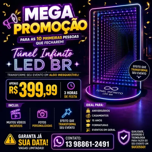 Túnel infinito led BR 