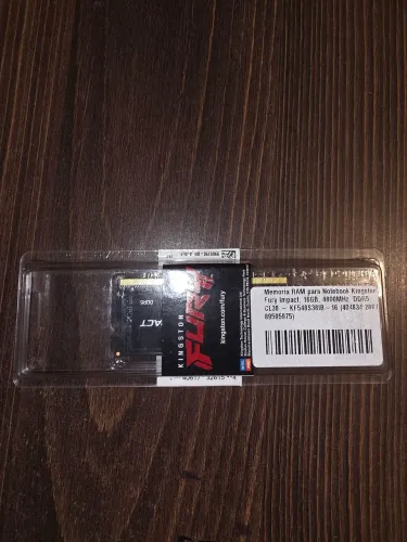 Memória RAM para Notebook Kingston Fury Impact, 16GB, 4800MHz, DDR5, CL38