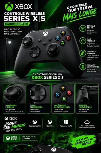 Controle Xbox Series Carbon Black