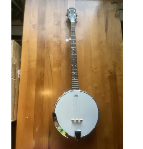Banjo Epiphone com capa, cordas reservas e dedeiras metalicas