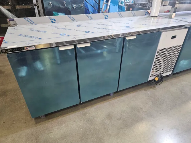 balcão de preparo refrigerado inox para cozinha